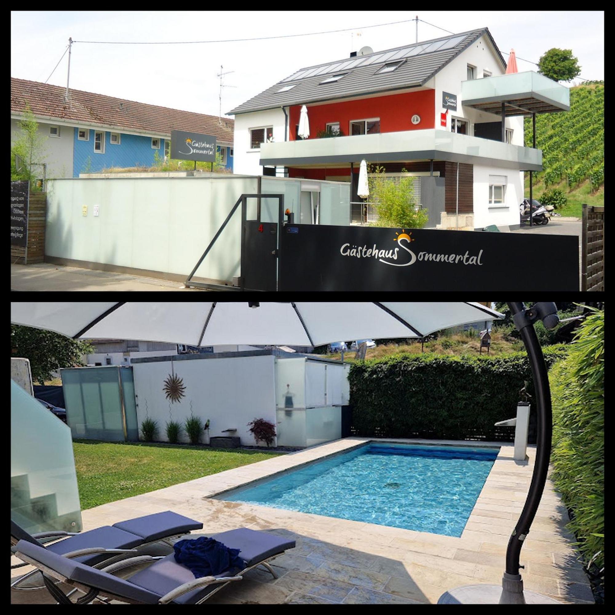 Gaestehaus Sommertal Mit Pool Im Garten, Eigener Parkplatz, 800M Zum Bodensee, 300M Zur Altstadt Meersburg Kültér fotó
